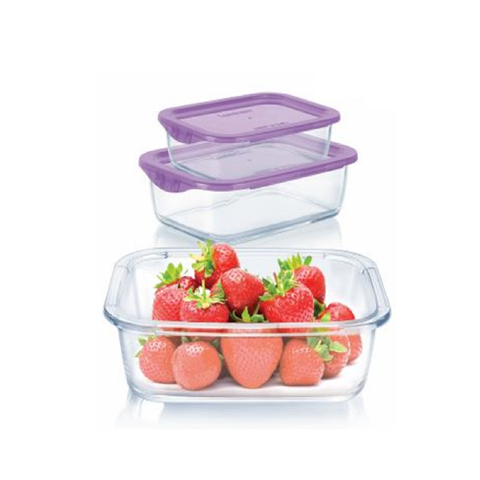 LUMINARC KEEP N' BOX 3 PCS STORAGE SET (0.38, 0.82, 1.22 LTR)