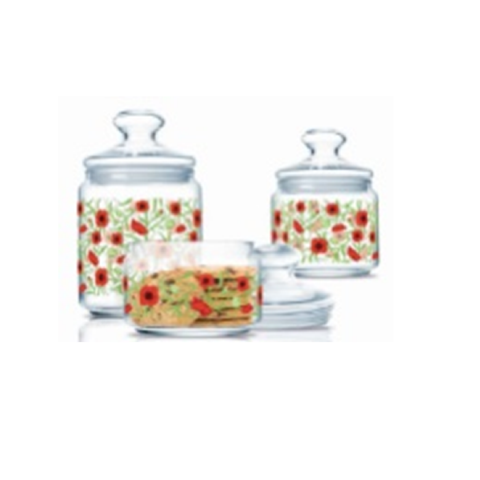 LUMINARC FRESH BLOOMS POT 3 PCS SET (0.5L, 0.75L, 1.0L)