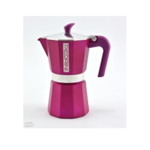 PEDRINI MAUVE ESPRESSO MAKER  6 CUPS